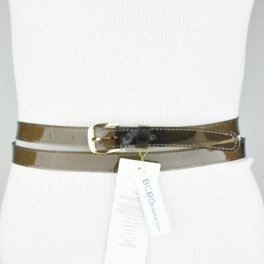 BCBGeneration Waist Belt Black Clear Double Wrap